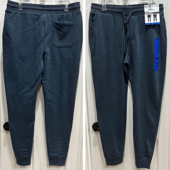 HURLEY - NWT - M Sz L Mid-Weight Fleece Joggers in Coastal Blue - Picture 2 of 15